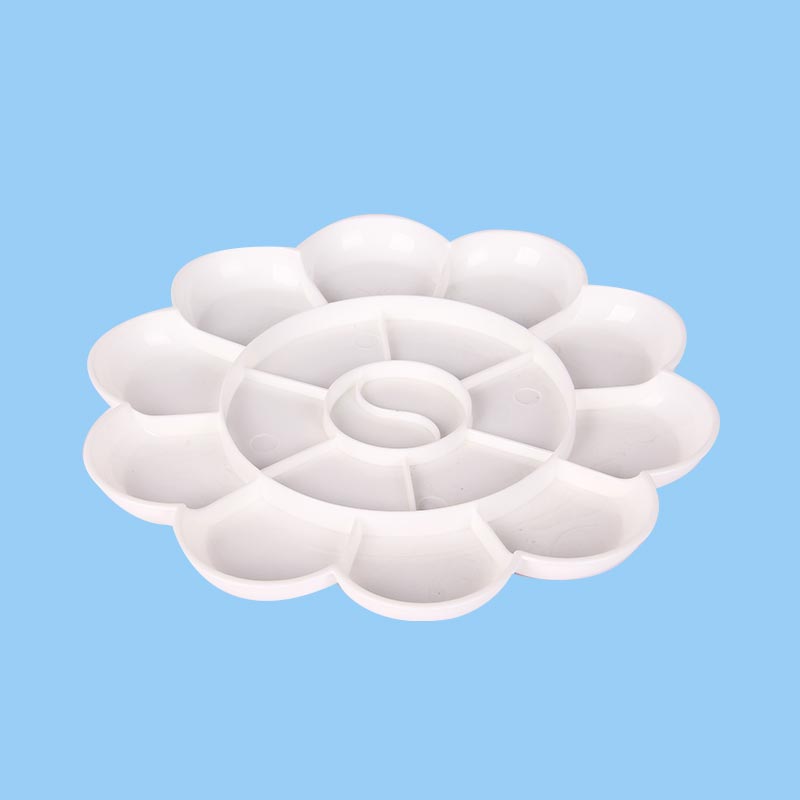 PVC10 孔梅花形调色碟